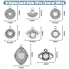 16Pcs 8 Styles 304 Stainless Steel Pendant Cabochon Settings STAS-FH0001-91-2