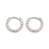 Brass Huggie Hoop Earrings KK-CBA8324-18D-P-5