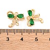 Brass Micro Pave Cubic Zirconia Charms KK-S389-03G-02-3