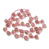 Synthetic Strawberry Quartz Beads Strands G-H297-B16-02-3