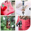 28Pcs 7 Colors Alloy Glass Keychains KEYC-FH00005-6