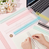 Plastic Loose Leaf Book Binder Hinged Rings AJEW-GF0015-32A-3