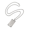 Non-Tarnish 201 Stainless Steel Rectangle with Constellation Pendant Necklaces NJEW-M223-02H-3