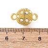 Alloy Rhinestone Magnetic Clasps with Loops RB-H116-2-G-2