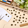 32Pcs 2 Styles 1-Hole Alloy Shank Buttons BUTT-FG0001-65AB-4