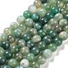 Natural Striped Agate/Banded Agate Beads Strands X-G-Z060-A01-B01-1