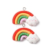 Opaque Resin Pendants RESI-G127-01B-1