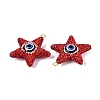 Handmade Polymer Clay & Rhinestone & Resin Big Pendants FIND-Q123-02C-2