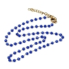 304 Stainless Steel with Glass Faceted Rondelle Bead Handmade Link Chain Birth Stone Necklaces for Women NJEW-G195-01G-11-4