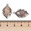 Natural Sunstone Faceted Leaf Pendants G-I375-04P-07-3