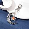 Moon & Sun Alloy Pendant Decorations HJEW-JM01596-02-3