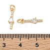 SHEGRACE Brass Micro Pave Cubic Zirconia Pendants XGRQ3D809-512G-3