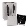 2Pcs Square Paper Jewelry Display Cases CON-TA0001-39F-02-2