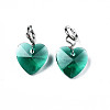 Faceted Transparent Glass Charms GLAA-T024-04F-2