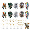 DIY Monstera Leaf Dangle Earring Making Kits DIY-BY0001-38-10