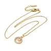 Brass Micro Pave Cubic Zirconia Pendant Necklaces for Women NJEW-E106-15KCG-3