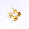 Vintage Ethnic Bell Brass Hoop Earrings VD5879-2