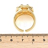 Ladybug Brass Micro Pave Cubic Zirconia Cuff Rings for Women RJEW-A088-09B-G-5