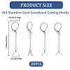 28Pcs 304 Stainless Steel Leverback Earring Findings STAS-CN0001-45-2
