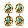 Dyed Synthetic Turquoise Pendants STAS-H438-10G-03-1