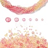 6 Styles Gradient Color Transparent Painted Glass Beads Strands DGLA-YW0001-28I-1