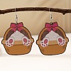 Easter Cartoon Printed Wood Dangle Earrings FS-WG710AE-06-1
