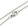 Unisex 304 Stainless Steel Cable Chain Necklace with Lobster Claw Clasps STAS-O037-83P-04-1