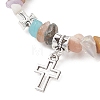 Alloy Cross Charm Bracelets BJEW-JB13307-3