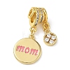 Mother's Day Brass Micro Pave Clear Cubic Zirconia Pendants CU-CBA4231-09G-2