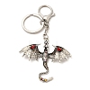 Dragon Alloy Rhinestone Pendant Keychains LS-KEYC-G065-01D-1