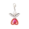 ABS Plastic Imitation Pearl & Transparent Acrylic Pendants Decorations HJEW-JM03603-02-4