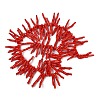 Opaque Acrylic Imitation Coral Beads Strands SACR-P033-01A-06-3