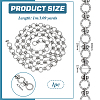 Stainless Steel Ring with Round Bead Link Chains CHS-PH0001-12-2