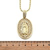 Brass Cubic Zirconia Pendant Necklaces for Women NJEW-U034-01B-G-5