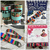 2 Rolls 2 Styles Stripe Pattern Printed Polyester Grosgrain Ribbon OCOR-TA0001-37B-7