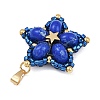 Handmade Glass Seed Beaded & Synthetic Dyed Imperial Jasper Beads Pendants PALLOY-MZ00751-02-3