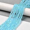 Imitation Jade Electroplate Glass Beads Strands GLAA-F029-J4mm-D03-4