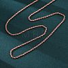 Brass Rope Chains Necklaces for Women NJEW-D302-03RG-4