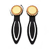 Alloy & Iron Bookmark Cabochon Settings PALLOY-N184-02G-4