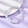 Glass & Shell Pearl & Natural & Dyed White Jade Beaded Stretch Bracelets for Women BJEW-JB12842-1