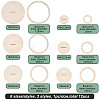 12Pcs Wood Macrame Coaster Cutting Template DIY-WH0049-09-2