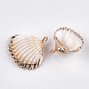 Electroplate Sea Shell Pendants X-SSHEL-T006-02-2