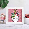 Unicorn Pattern DIY Diamond Painting Photo Frame Kits UNIC-PW0001-041-1