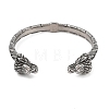 Viking 304 Stainless Steel Open Cuff Bangles for Men BJEW-U001-05A-AS-2
