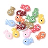 Painted Glass Beads Enamel Beads X-LAMP-D303-04-1