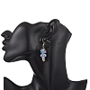 Natural Blue Spot Jaspen Dangle Earrings EJEW-JE06859-4