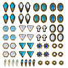 60Pcs 15 Styles Alloy Resin Cabochons MRMJ-DC0001-22-1