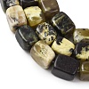 Natural Yellow Turquoise(Jasper) Beads Strands G-D098-D14-4