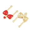 Brass Enamel Pendants KK-B167-03G-3