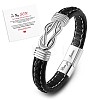 Word Love You Forever Zinc Alloy Interlocking Knot Link Bracelet JB752A-1-2